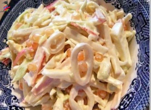 ? 5. Диетических рецептов с кальмарами, разнообразят и украсят любой праздничный стол? 03 ? 5. Диетических рецептов с кальмарами, разнообразят и украсят любой праздничный стол? 03