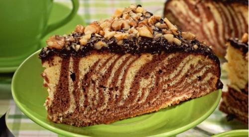 Пирог Зебра.  Ингредиенты: 02