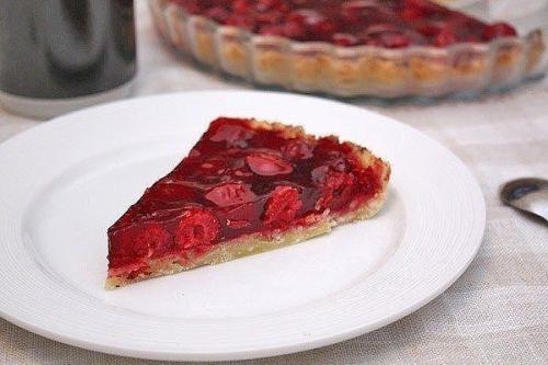 Вишневый пирог из творожного теста. 

