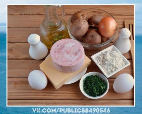 Праздничный рецепт. Дранички с ветчиной, сыром и зеленью. 01 Праздничный рецепт. Дранички с ветчиной, сыром и зеленью. 01