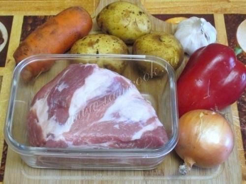 Жаркое в мультиварке.  Ингредиенты: 01 Жаркое в мультиварке.  Ингредиенты: 01