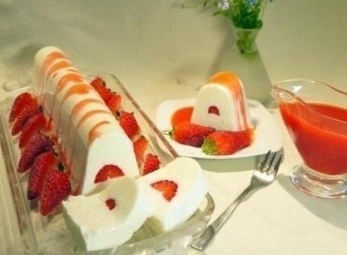 Творожно - клубничный террин. Творожно - клубничный террин.