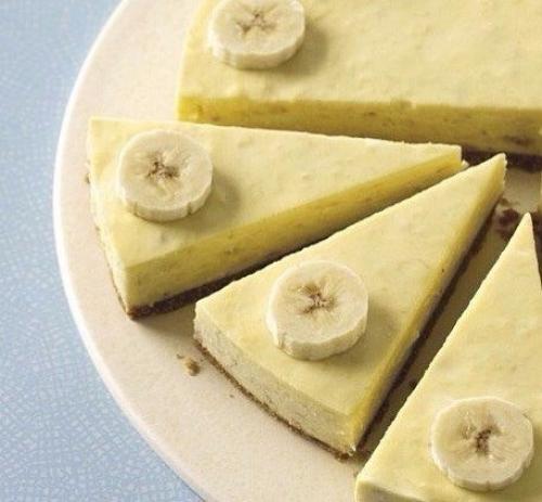 Яблочно - банановый чизкейк без запекания.

