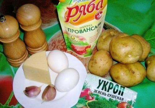 Запеканка из тертого картофеля с сыром и чесноком. 01