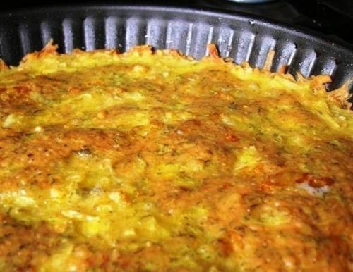 Запеканка из тертого картофеля с сыром и чесноком. 08