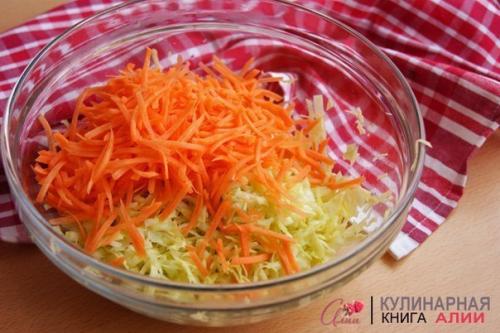 Салат с капустой, кукурузой и без майонеза. 02