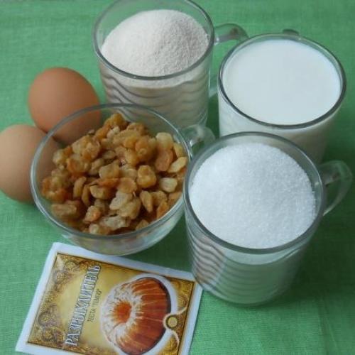 Манник на кефире простой. 01