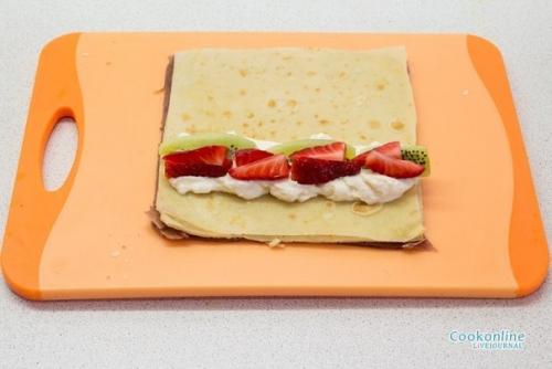 Сладкие роллы из блинов. 06 Сладкие роллы из блинов. 06