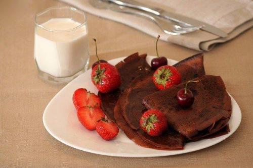 Шоколадные блинчики на молоке. 02