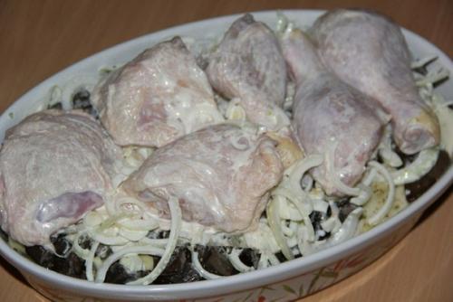 Куриные ножки с картошкой и грибами в духовке. 04 Куриные ножки с картошкой и грибами в духовке. 04