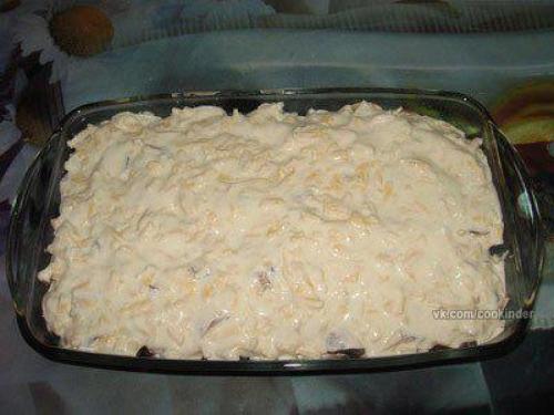 Куриная запеканка с грибами. 04