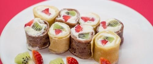 Сладкие роллы из блинов. Сладкие роллы из блинов.