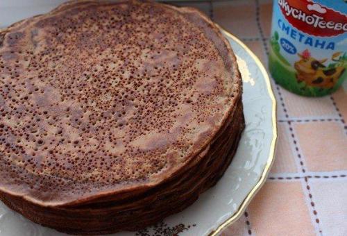 Шоколадные блинчики на молоке. 01