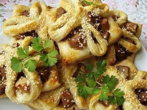 Пирожки в слоеном тесте. 06