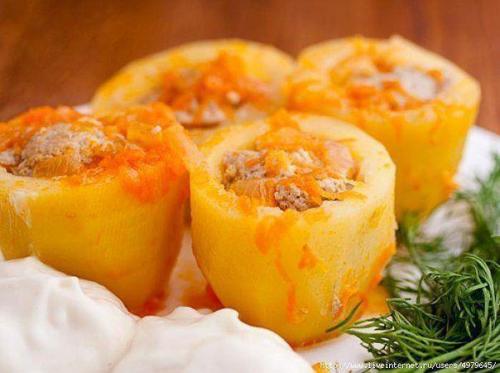 Потрясающая фаршированная картошечка.