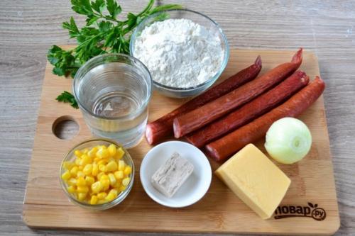 Мини - пиццы.  Ингредиенты: 01