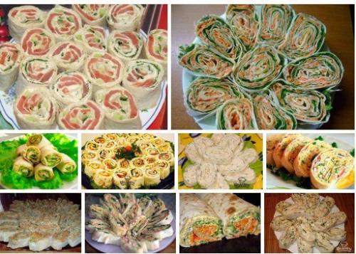 10 рецептов рулетов из лаваша.