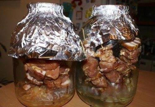 Мы готовим дома шашлык в банке. 03