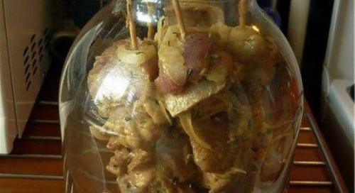 Мы готовим дома шашлык в банке. 04