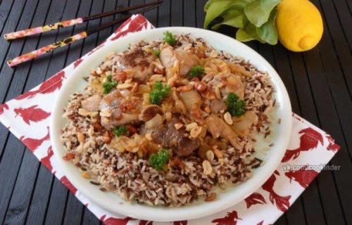 Свинина с консервированными лимонами и арахисом. Свинина с консервированными лимонами и арахисом.