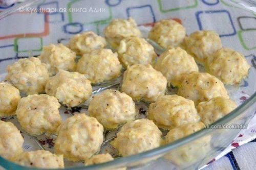 Куриные шарики в сырно - сливочном соусе. 04 Куриные шарики в сырно - сливочном соусе. 04