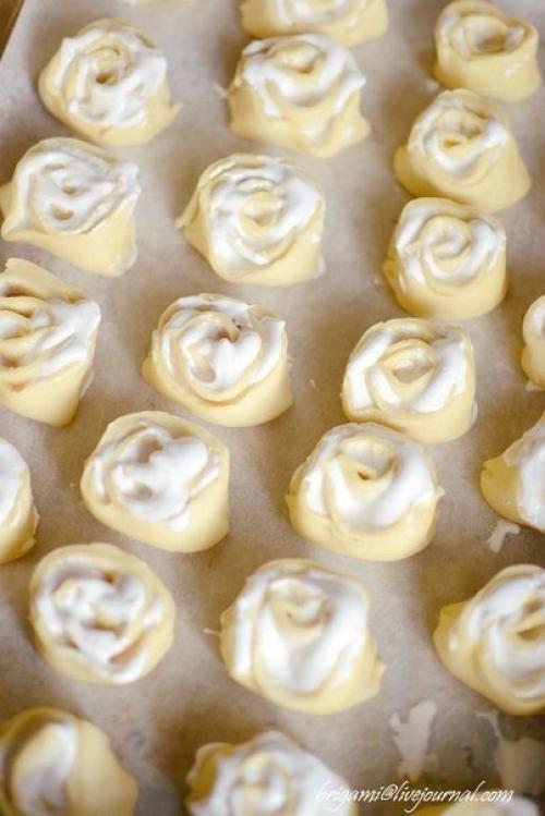 Необыкновенно вкусное и красивое печенье розочки. 02