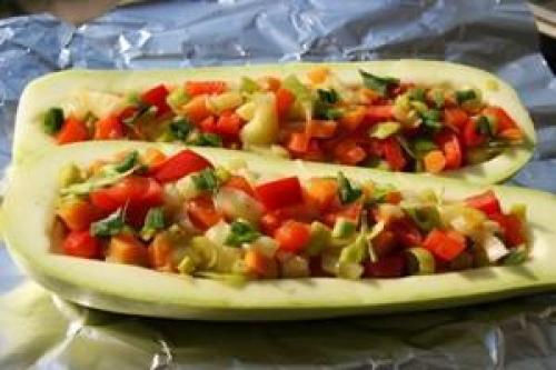 Кабачки, фаршированные курицей и овощами. 04 Кабачки, фаршированные курицей и овощами. 04