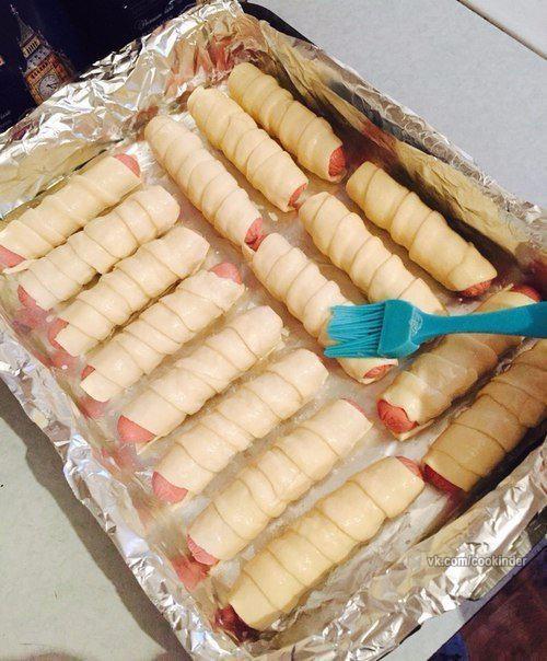 Вкусные сосиски в тесте. 04