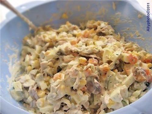 Наивкуснейший салат!   Ох, и вкуснючий салатик я нашла на просторах инета. 09