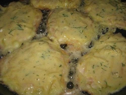 Куриные отбивные в кляре с сыром. 06