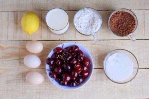 Шоколадный клафути с черешней. 01 Шоколадный клафути с черешней. 01