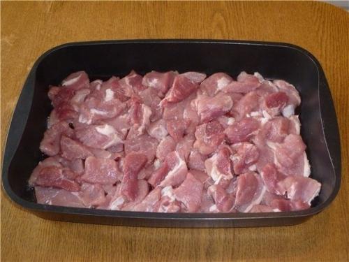 Свинина, запеченная с овощами под соусом бешамель. 01 Свинина, запеченная с овощами под соусом бешамель. 01