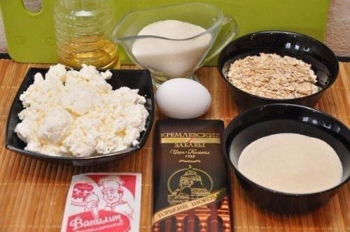 Сырники с шоколадной начинкой в панировке из овсяных хлопьев. 01