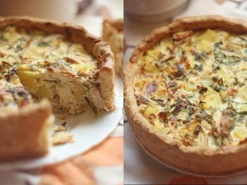 Пирог с курицей и картофелем. 

