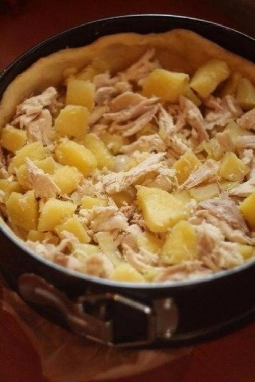 Пирог с курицей и картофелем. 06