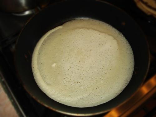 Тонкие блинчики.  Ингредиенты: 04 Тонкие блинчики.  Ингредиенты: 04