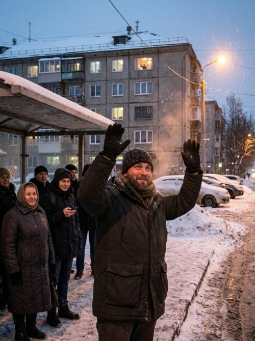 Молодой человек простоял на остановке около пятнадцати минут, и на протяжении всего ожидания бабушка пристально наблюдала за ним из окна квартиры. 02