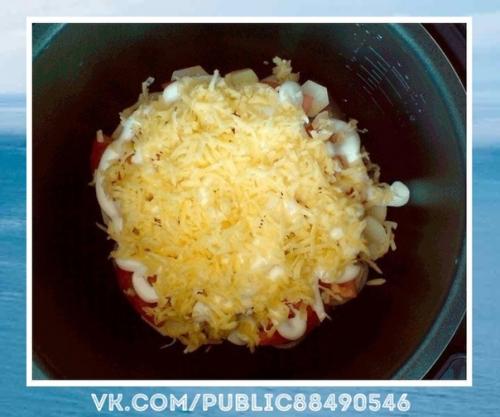 Невероятный рецептик.  Мясо по-французски в мультиварке. 04