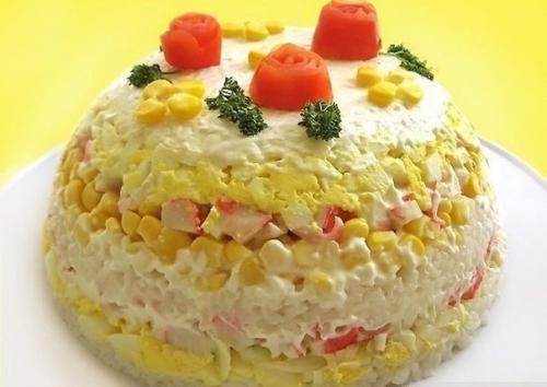 Салаты с крабовыми палочками. 04