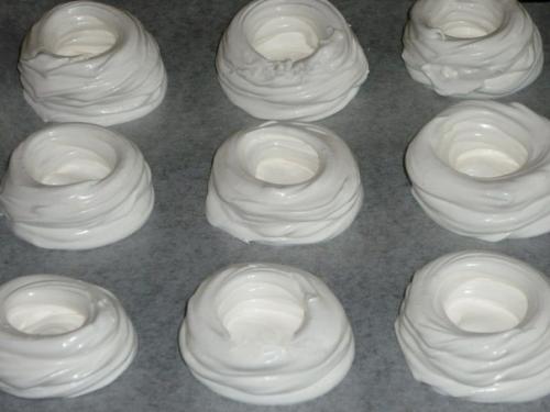 Белковые корзиночки с творожным кремом. 03 Белковые корзиночки с творожным кремом. 03