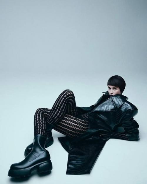 Агата муцениеце в новом стильном образе в фотосессии для журнала Marie Claire Beauty. 06