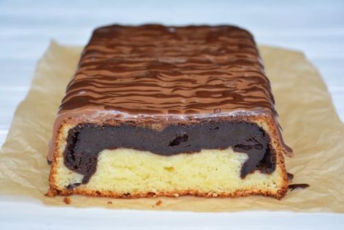 Ванильный кекс с влажной шоколадной начинкой. 09 Ванильный кекс с влажной шоколадной начинкой. 09