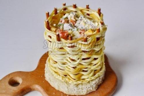 Салат Корзина с Розами. 05 Салат Корзина с Розами. 05