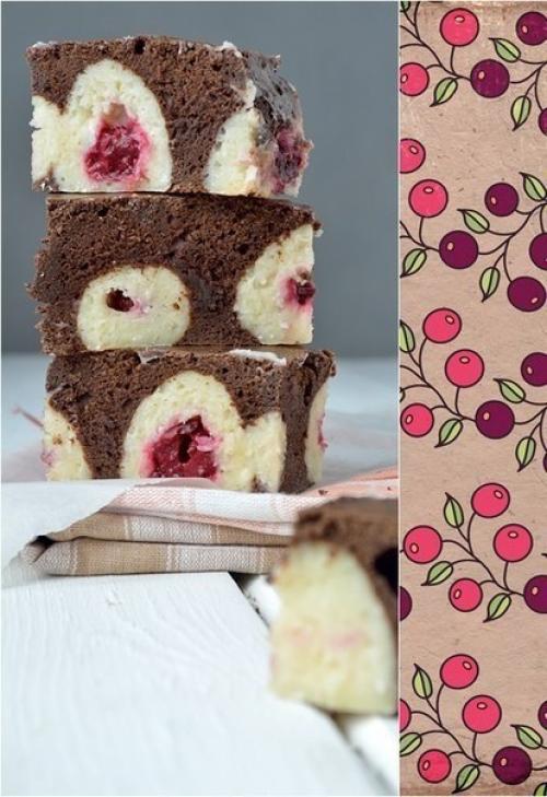 Шоколадный пирог с творожными шариками. 02 Шоколадный пирог с творожными шариками. 02