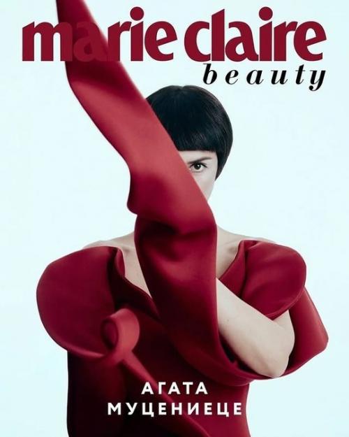 Агата муцениеце в новом стильном образе в фотосессии для журнала Marie Claire Beauty. 04