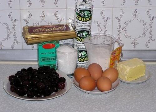 Брауни с творогом и вишней. 01 Брауни с творогом и вишней. 01