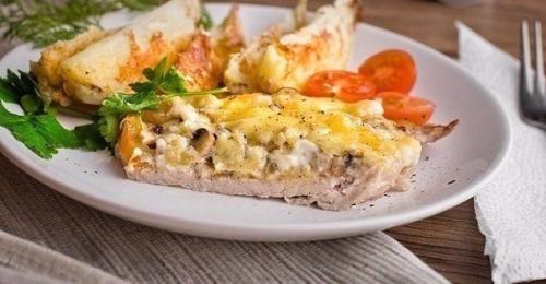 Мясо по-купечески с грибами. Мясо по-купечески с грибами.