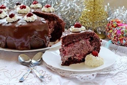 Шифоновый бисквит с вишней. Шифоновый бисквит с вишней.