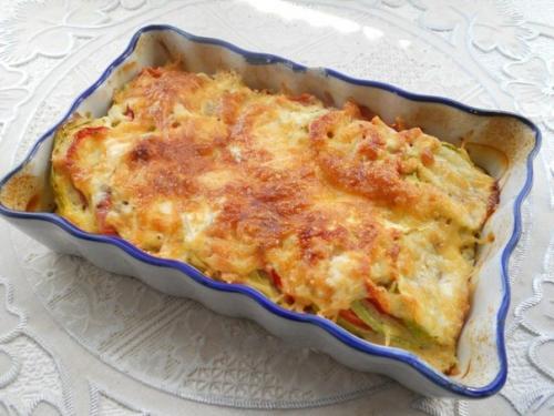 Кабачки, запеченные с помидорами и сыром. Кабачки, запеченные с помидорами и сыром.