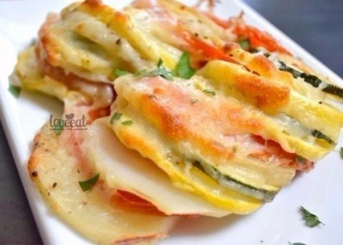 Весенняя радуга: разноцветные овощи, запеченные с сыром. 05